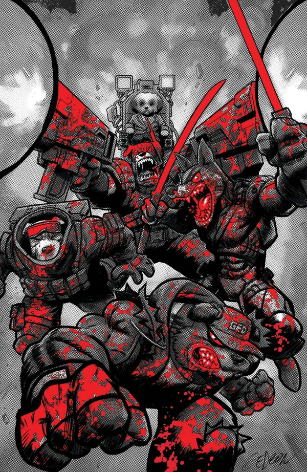 Super Mondo Mega Mutts: Juan Gedeon Bloody B&W Variant #1 - Cover J